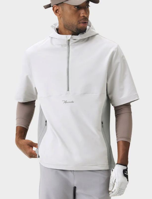 Short-Sleeve Hooded Top